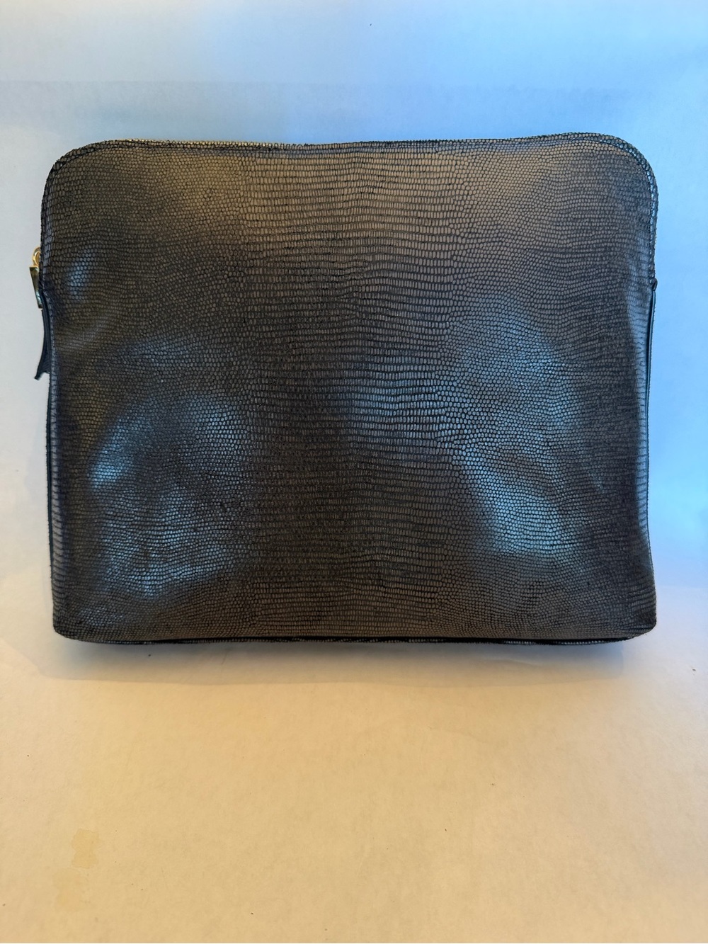 India Hicks Black Textured Clutch Wristlet
